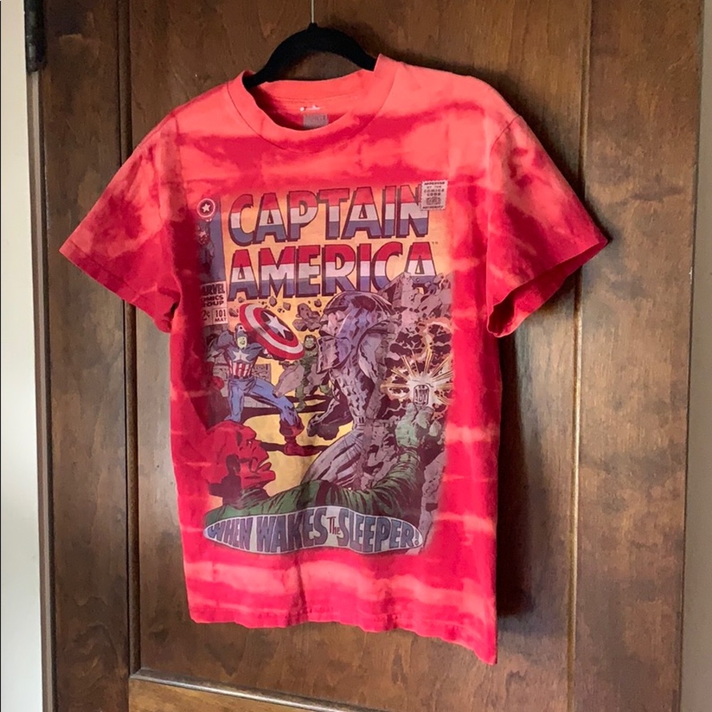 captain america tye dye tee